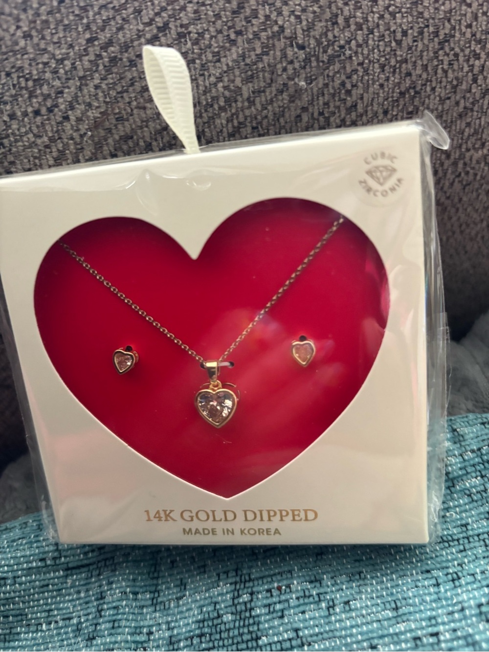 Simply Southern 14K Gold Dipped Heart Necklace & Earrings - Gold